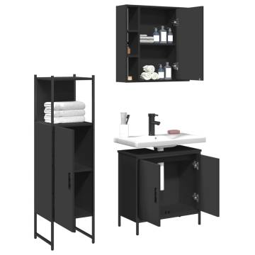 3 Piece Bathroom Cabinet Set - Stylish & Practical Design