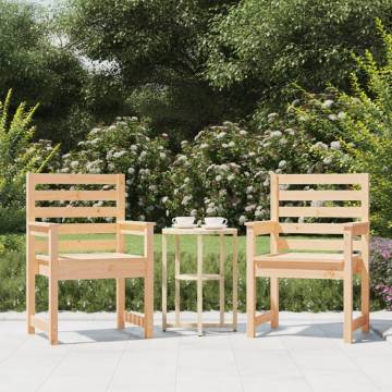 Garden Chairs 2 pcs Solid Wood Pine - Comfort & Style