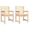 Garden Chairs 2 pcs Solid Wood Pine - Comfort & Style