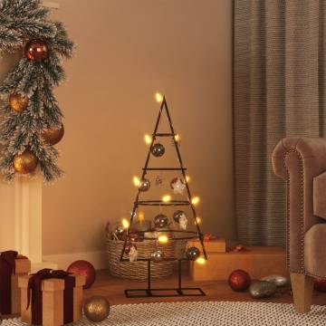 Metal Christmas Tree for Decoration - Black 60 cm | Hipo Market