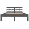 Grey Solid Wood Bed Frame 200x200 cm - Hipomarket UK