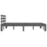 Grey Solid Wood Bed Frame 200x200 cm - Hipomarket UK