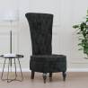 High Back Chair Black Velvet Button Design Colour black Quantity in Package 1 