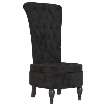 High Back Chair in Black Velvet - Stylish Comfort