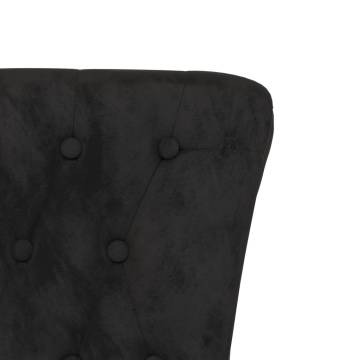 High Back Chair in Black Velvet - Stylish Comfort