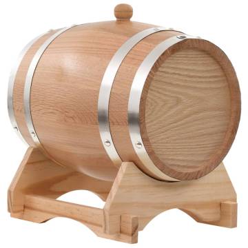 Solid Oak Wine Barrel with Tap - 6L Antique Style