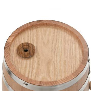 Solid Oak Wine Barrel with Tap - 6L Antique Style