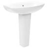 Freestanding Ceramic Basin with Pedestal - Elegant Design