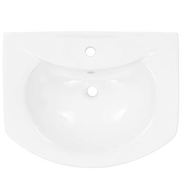 Freestanding Ceramic Basin with Pedestal - Elegant Design