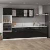 High Gloss Black Dishwasher Panel | Engineered Wood 59.5x3x67 cm