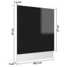 High Gloss Black Dishwasher Panel | Engineered Wood 59.5x3x67 cm