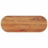 Table Top 110x40x2.5 cm Oval Solid Wood Acacia Colour acacia wood(natural) Size 110 x 40 cm Quantity in Package 1 Thickness 25 mm 