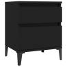 Stylish Black Bedside Cabinet - 40x35x50 cm | Hipo Market