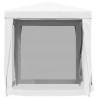 Durable 2x2m Party Tent with Mesh Sidewalls - White