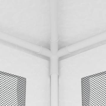 Durable 2x2m Party Tent with Mesh Sidewalls - White