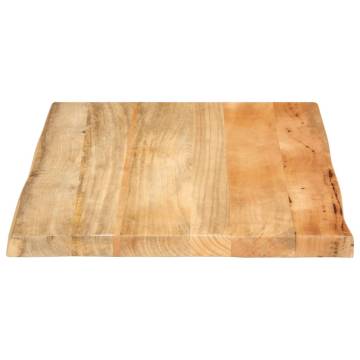 Live Edge Solid Wood Mango Table Top - 90x60 cm | HipoMarket