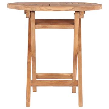 Folding Garden Table 45 cm | Solid Teak Wood | Hipomarket