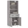 Stylish Highboard Grey Sonoma - 69.5x34x180 cm | HipoMarket