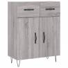 Stylish Highboard Grey Sonoma - 69.5x34x180 cm | HipoMarket