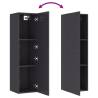 High Gloss Grey TV Cabinets - 2 pcs | Stylish Storage Solution