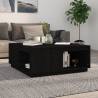 Coffee Table Black 100x101x40.5 cm Solid Wood Pine Colour black Size 100 x 101 x 40.5 cm Quantity in Package 1 