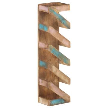 Stylish Wine Rack for 5 Bottles - Solid Reclaimed Wood