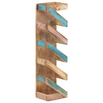 Stylish Wine Rack for 5 Bottles - Solid Reclaimed Wood