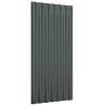 Roof Panels 36 pcs Powder-coated Steel Anthracite 80x36 cm