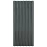 Roof Panels 36 pcs Powder-coated Steel Anthracite 80x36 cm