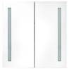 LED Bathroom Mirror Cabinet White & Oak 62x14x60 cm