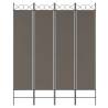 4-Panel Anthracite Room Divider | Versatile & Durable Design