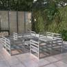 9 Piece Garden Lounge Set Grey Solid Pinewood Colour grey Cushion included no Number of 1 