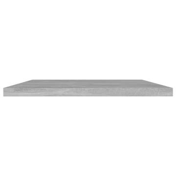 Bookshelf Boards 8 pcs Concrete Grey - Durable Storage Solution