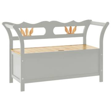 Storage Bench 126 cm Grey Solid Fir Wood - Stylish and Functional