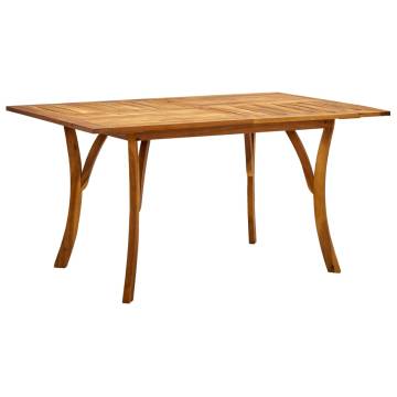 Stylish Garden Table - Solid Acacia Wood 150x90x75 cm