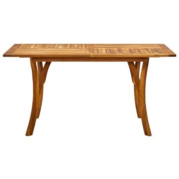 Stylish Garden Table - Solid Acacia Wood 150x90x75 cm