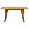 Stylish Garden Table - Solid Acacia Wood 150x90x75 cm