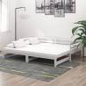 Pull-out Day Bed White Solid Pinewood 2x Colour white 