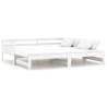 Pull-out Day Bed in White - Solid Pinewood Comfort & Style