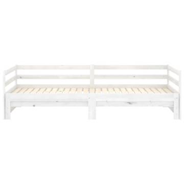 Pull-out Day Bed in White - Solid Pinewood Comfort & Style