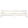 Pull-out Day Bed in White - Solid Pinewood Comfort & Style