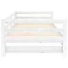 Pull-out Day Bed in White - Solid Pinewood Comfort & Style