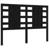 Black Small Double Bed Frame with Headboard - Solid Wood