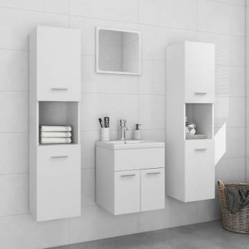 Stylish White Bathroom Furniture Set - Maximize Storage Space