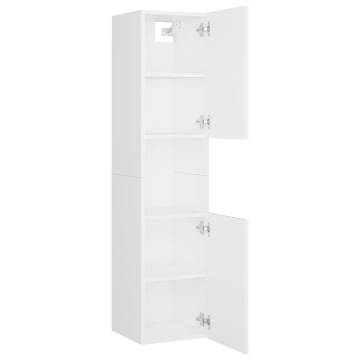 Stylish White Bathroom Furniture Set - Maximize Storage Space