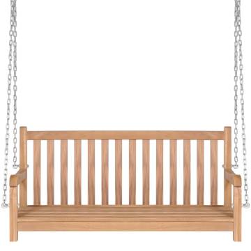 Swing Bench Solid Teak 120x60 cm - Durable Outdoor Furniture