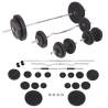 Adjustable Workout Bench & 90 kg Barbell/Dumbbell Set