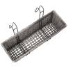 Balcony Raised Beds 2 pcs 50 cm Grey Poly Rattan - Hipo Market