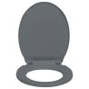 Soft-Close Grey Toilet Seat - Quick Release Oval Design