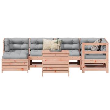 7 Piece Garden Sofa Set - Solid Wood Douglas Fir | Hipo Market